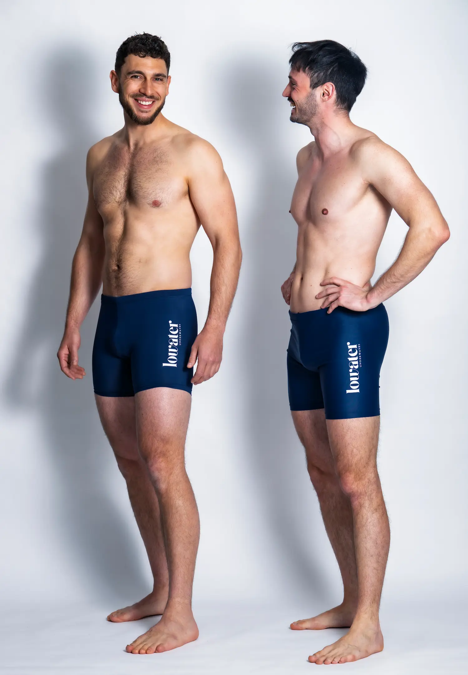 Two men wearing aqua